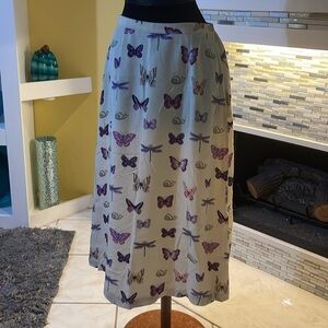 Vintage Main Line by Eagle’s Eye butterfly lined skirt size 8 Made In USA